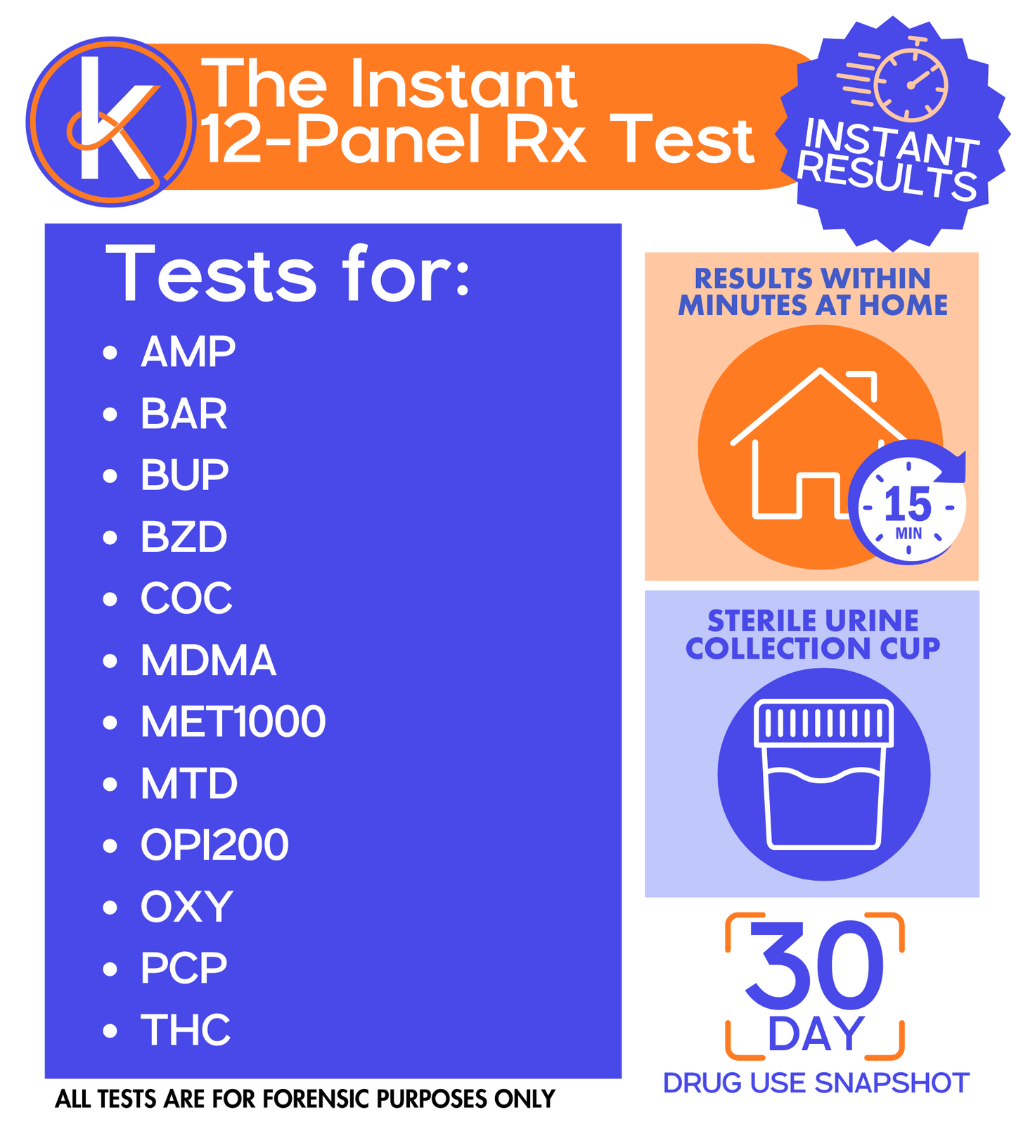 Individual Instant 12-Panel Drug Test